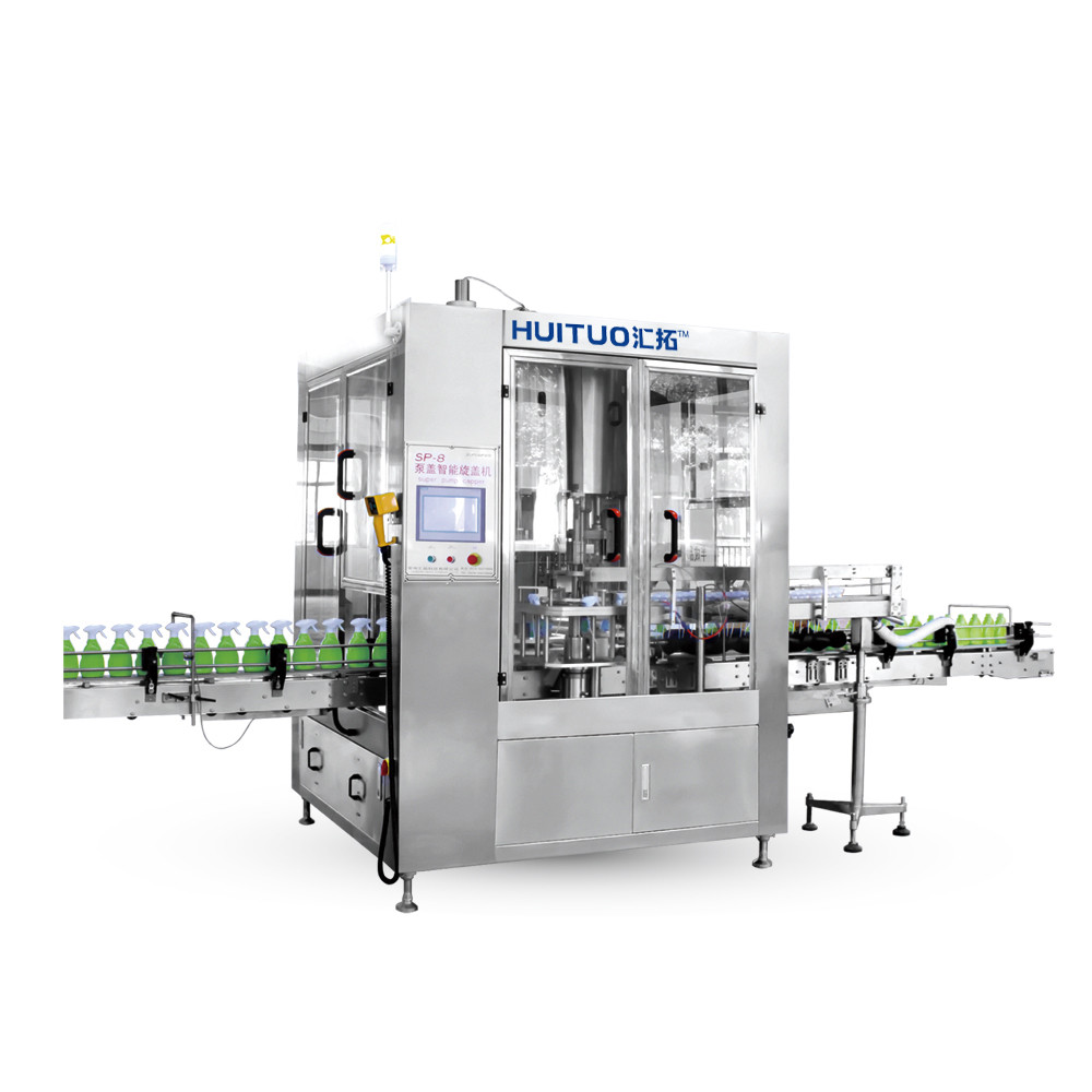 Automatic plastic bottle rotary pump trigger screw capping machine