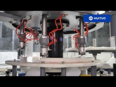 Huituo rotary 2-in-1 inner plug pressing and outer cover capping machine for toilet cleaner