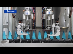 Huituo automatic following capping machine for cosmetics with cap elevator and unscrambler