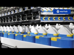 Automatic anti-corrosive linear flow meter filling machine for highly acid toilet cleaner