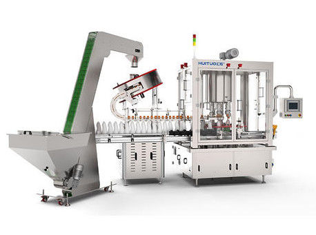 Round Cap Bottle Capping Equipment With Cap Sorter