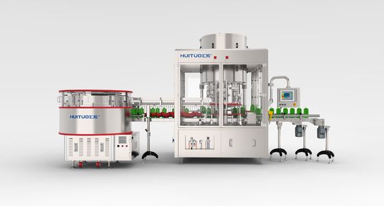 Huituo Automatic Rotary PET And Glass Capping Machine With Cap Unscrambler
