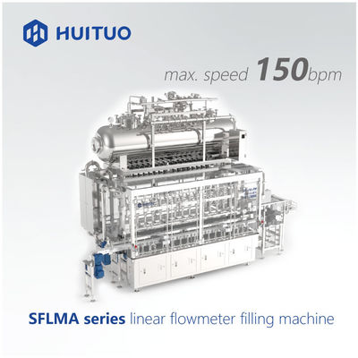Automatic Linear 2 Row Flowmeter Filling Machine For Disinfectant Fluid