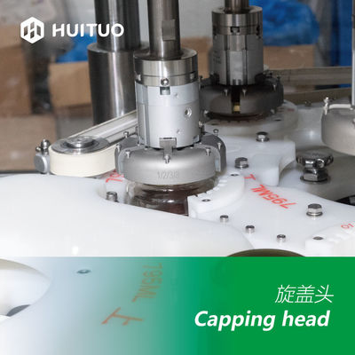 Honey Syrup Glass Jar Bottle Servo Rotary Capping Machine Automatic 6 Head 60bpm