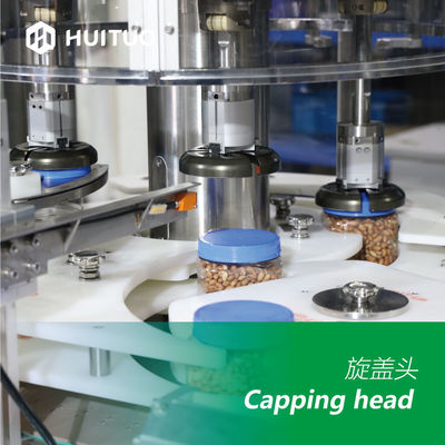 4 Head Servo Rotary Capping Machine 50bpm For Nuts And Peanuts