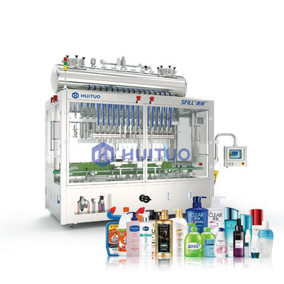 Auto Linear Bottle Liquid Piston Volumetric Filler Machine For Universal Filling