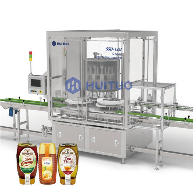 Rotary Automatic Container Sealing Machine For Food And Chemical Products